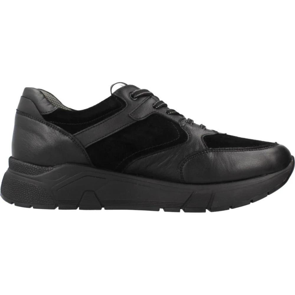 Stonefly Casual Sneakers van Leer en Velours Heren Schoenen Zwart