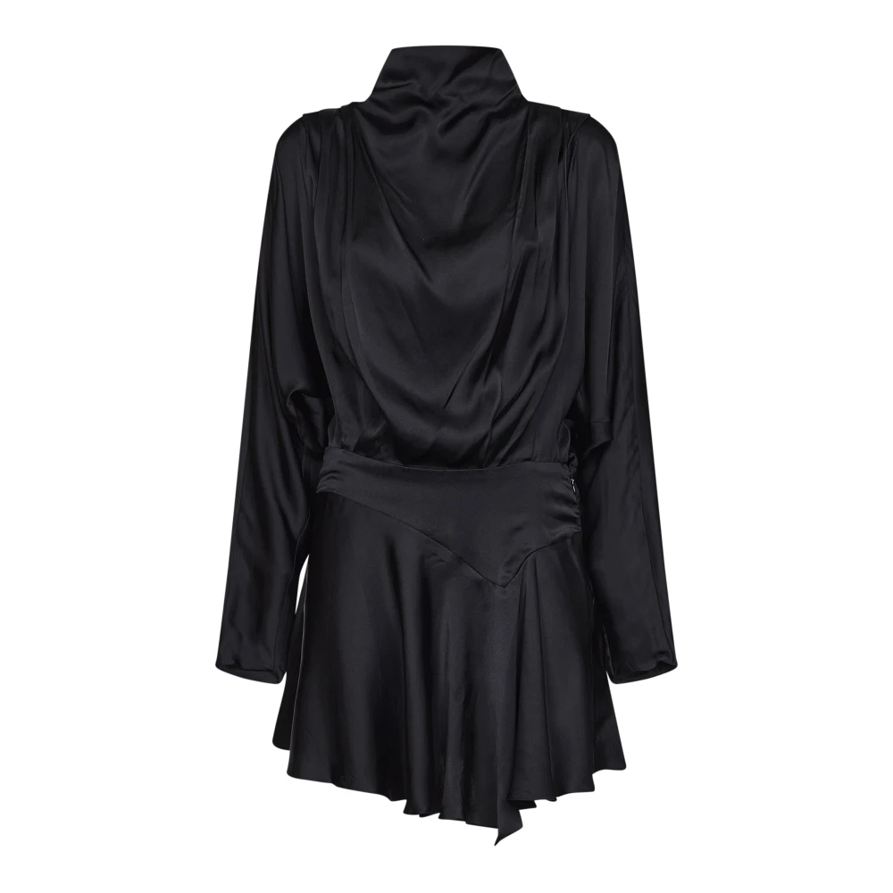 Isabel Marant Vrouw Zwart Kleedjes Dames, S, Leer, Jurken