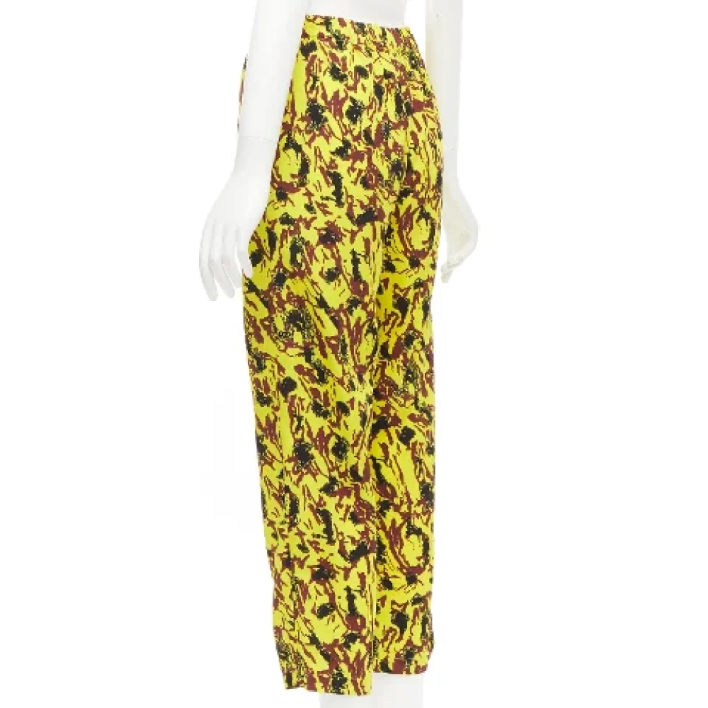 Marni Pre-owned Fabric bottoms Yellow Dames