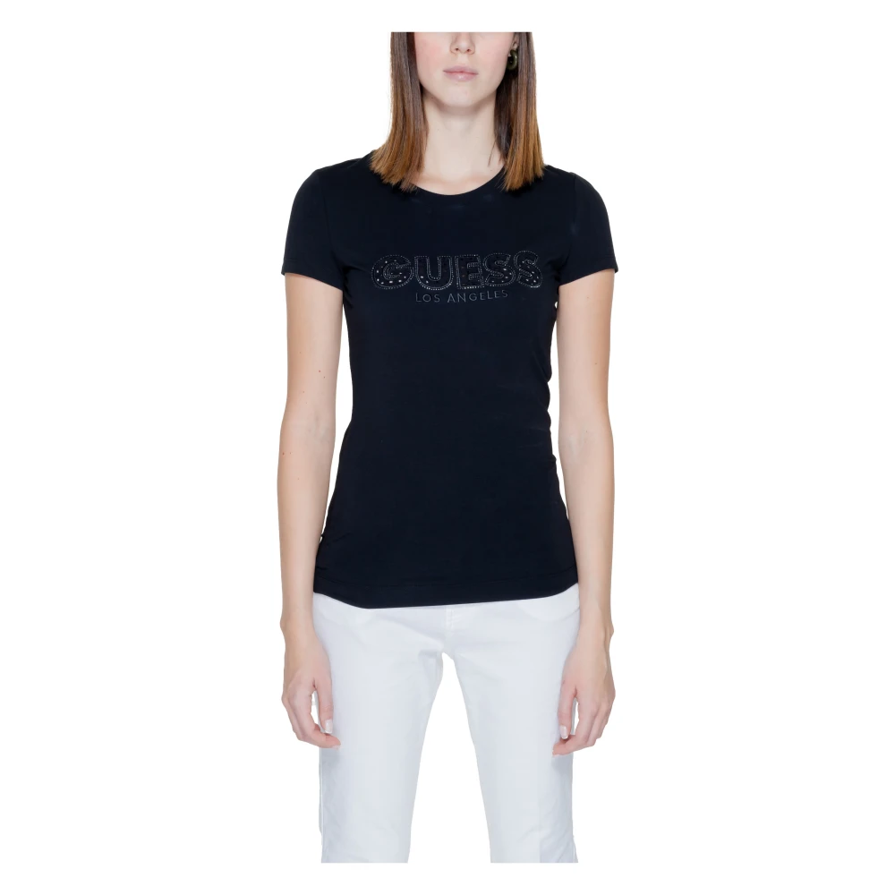 Guess Sangallo Dames T-shirt Lente Zomer Collectie Black Dames