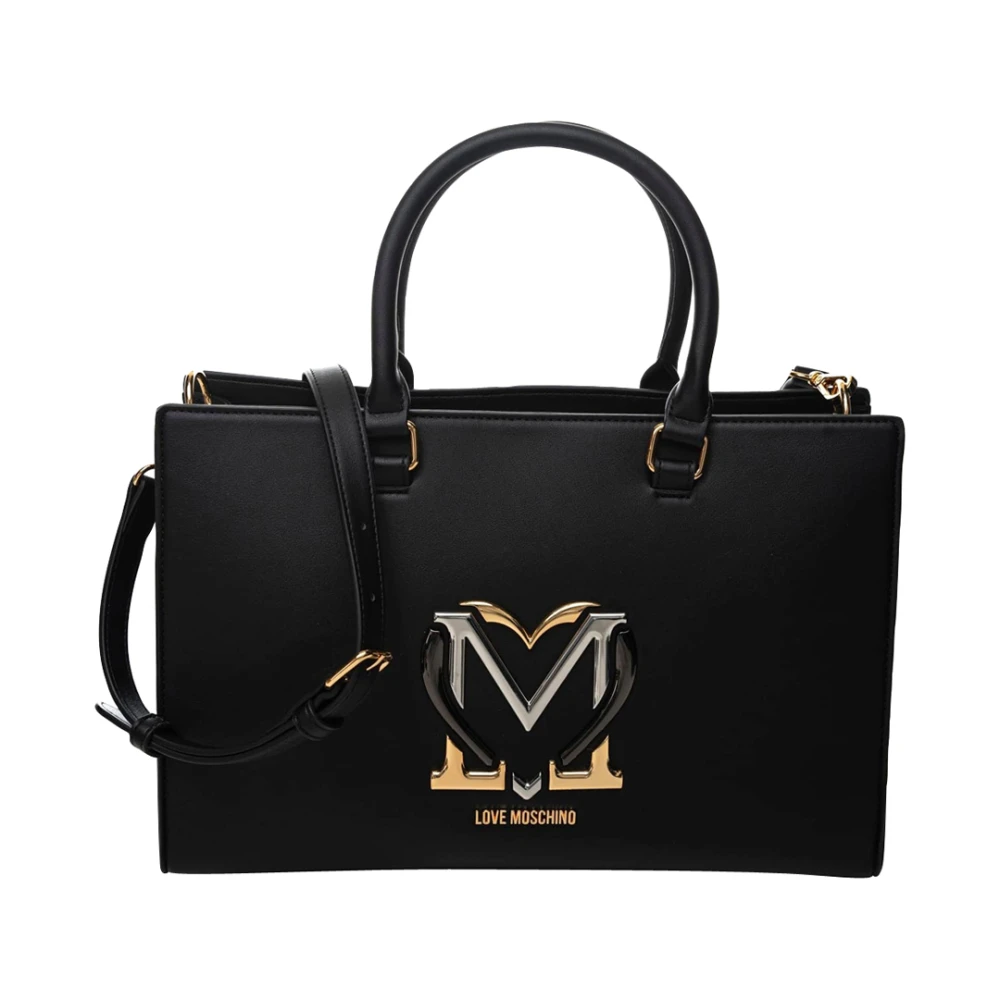 Love Moschino Zwarte Maxi Logo Tas Black Dames