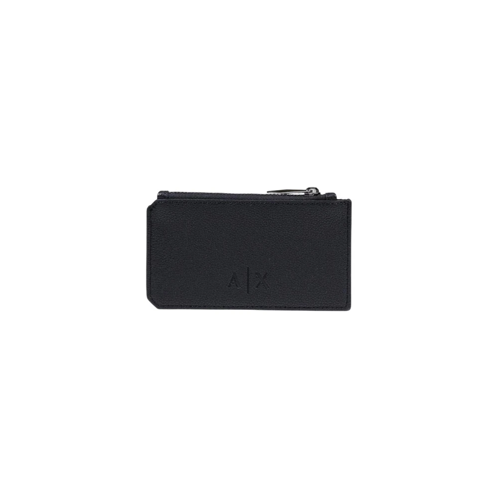 Armani Exchange Men's Black Zip Fastening Polyester Wallet With Inside Pockets
