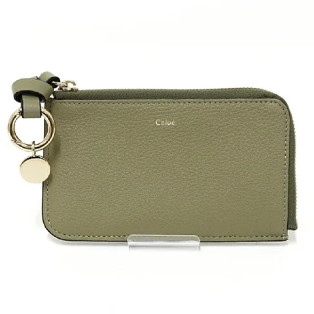 Chloé Pre-owned Leather wallets Green Dames
