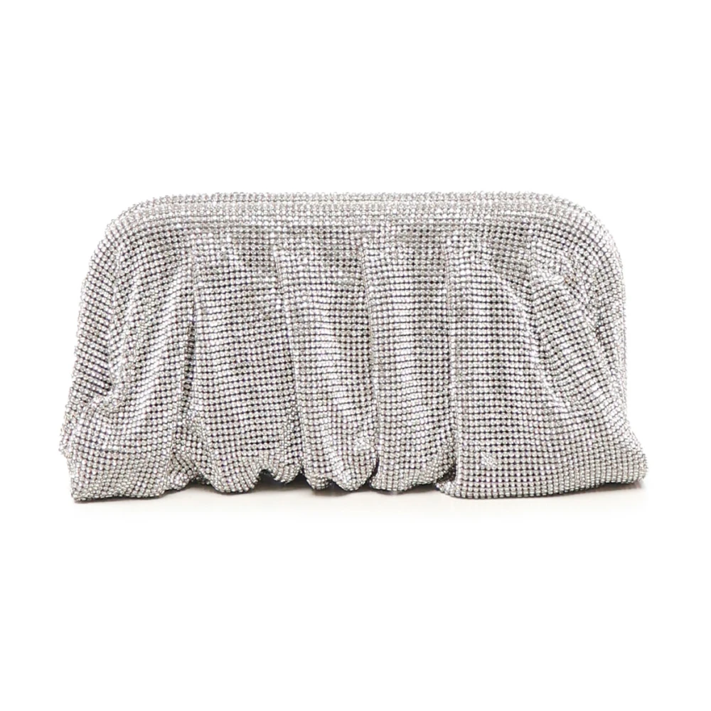 Benedetta Bruzziches Venus La Grande Zilveren Clutch Tas Gray Dames
