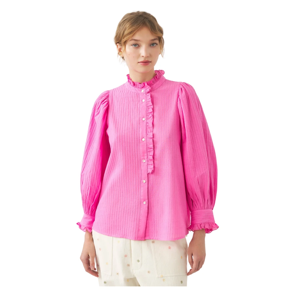 Antik batik Katoenen blouse Avon Pink Dames
