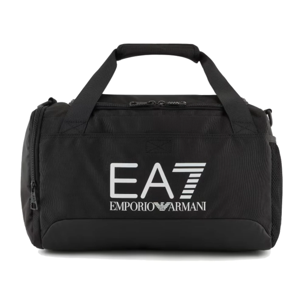 Emporio Armani EA7 Unisex Technische Stof Logo Tas Wit Black Unisex