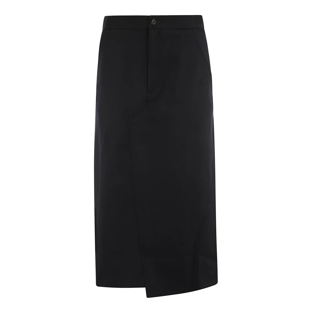 Comme des Garçons Blauwe Wollen Knooprok Blue Dames