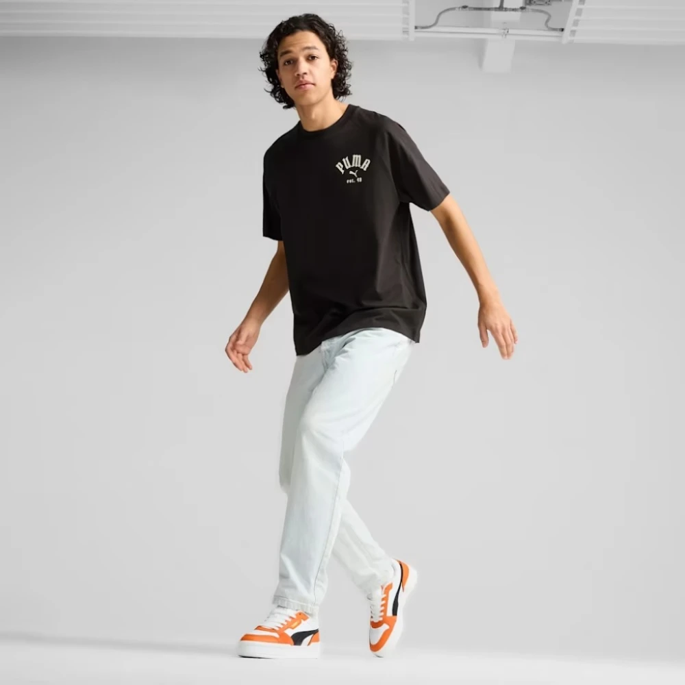 Puma Grafisch Relaxte T-Shirt Black Heren
