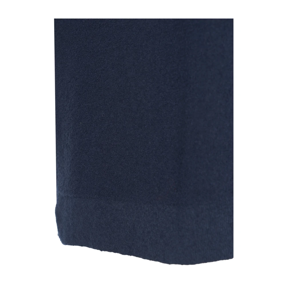 Peuterey Blauwe Terry T-shirt met Ribgekraagd Blue Heren