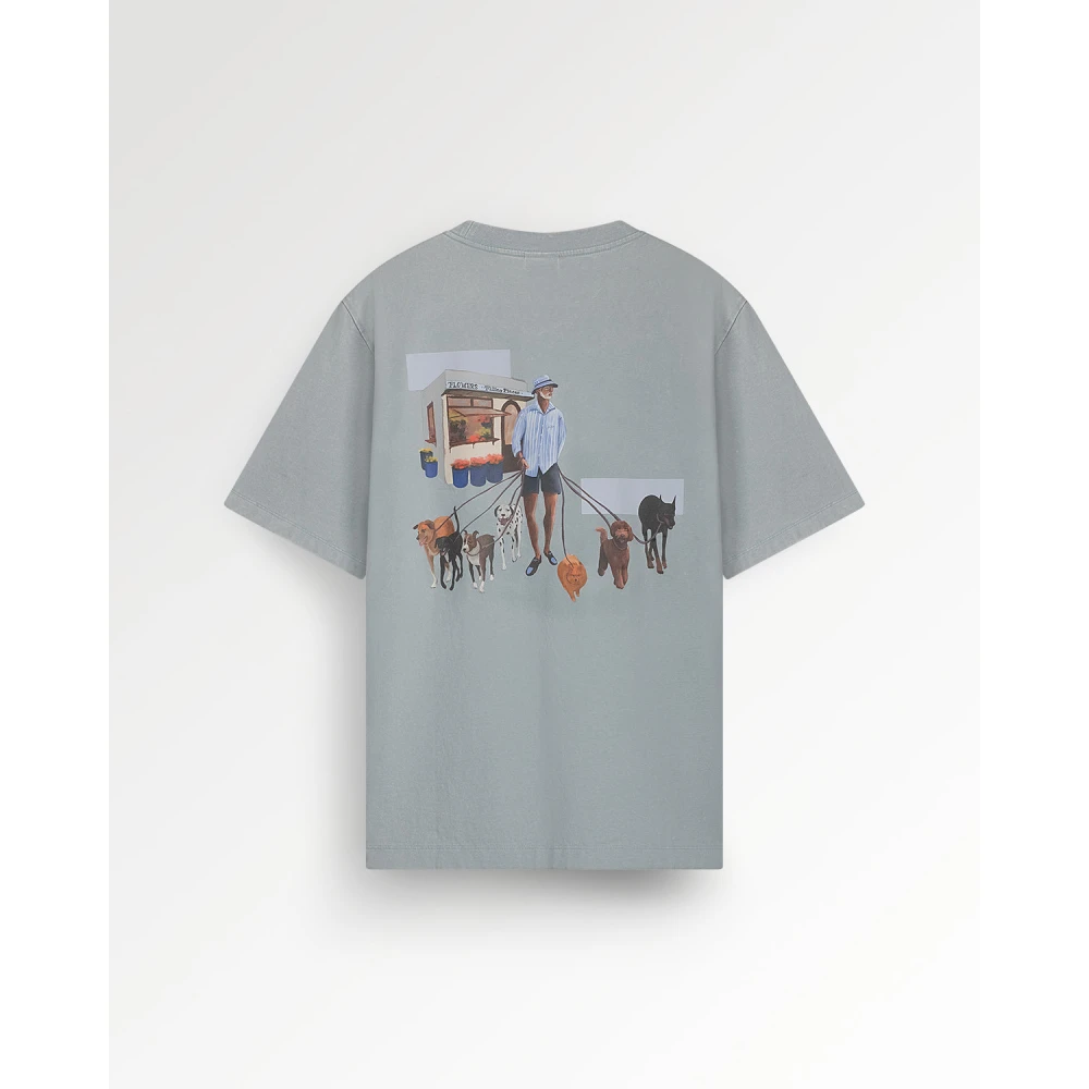 Filling Pieces T-shirt Dog Walker Arona Gray Heren