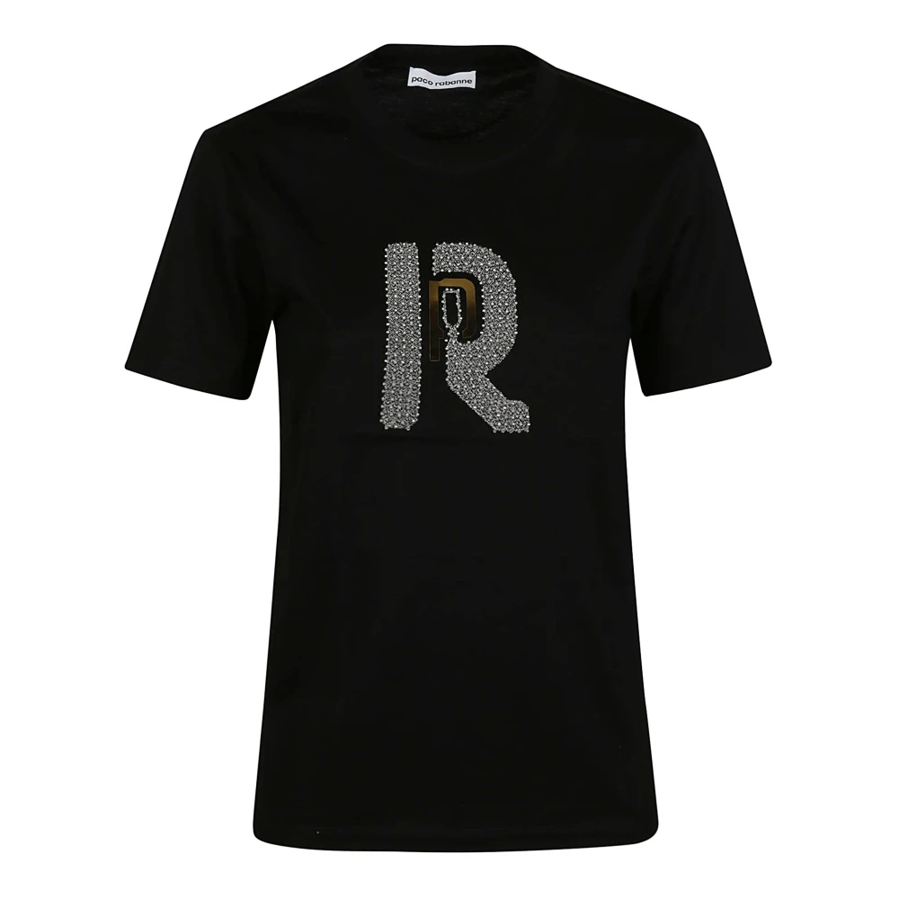 Paco Rabanne Casual Katoenen T-shirt Black Dames