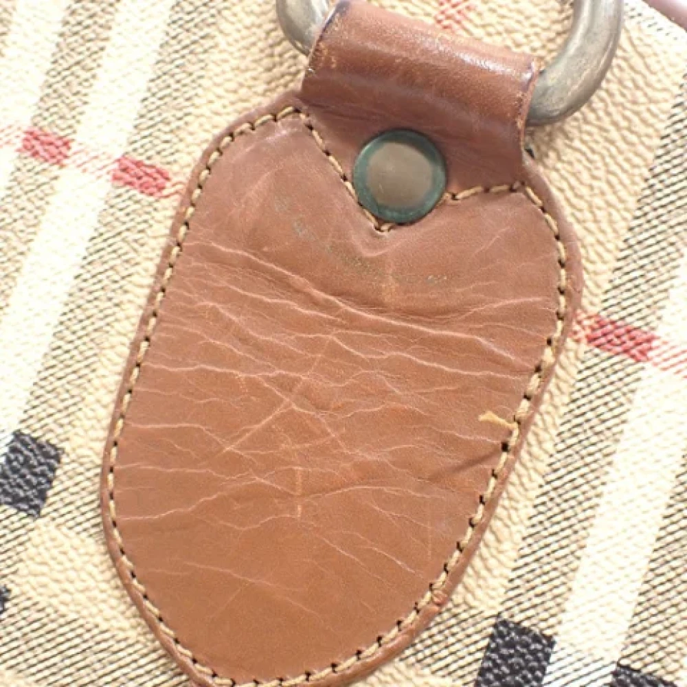 Burberry Vintage Pre-owned Leather handbags Beige Heren