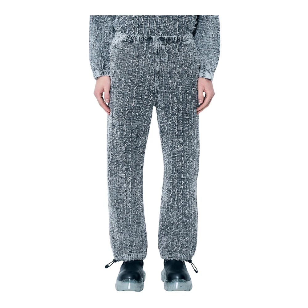 Diesel Bouclé Textuur Trekkoord Jeans Gray Heren
