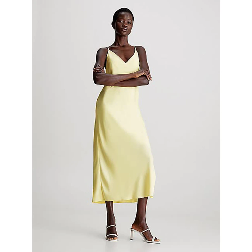Calvin Klein Maxi Dresses Yellow Dames