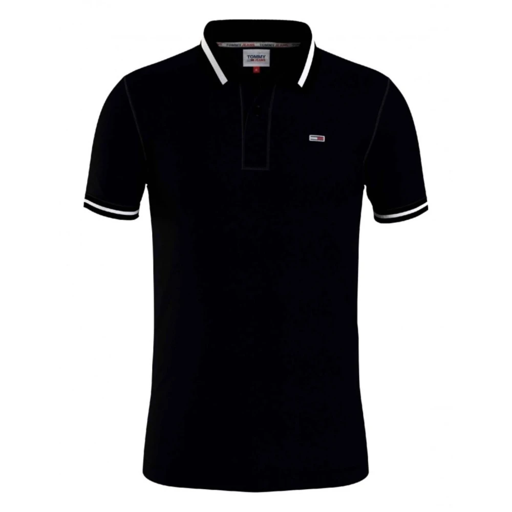 Tommy Hilfiger Svart Tippad Stretch Polo Skjorta Black, Herr