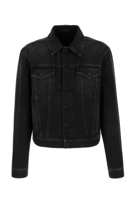 Tvättad bomullsdenimjacka