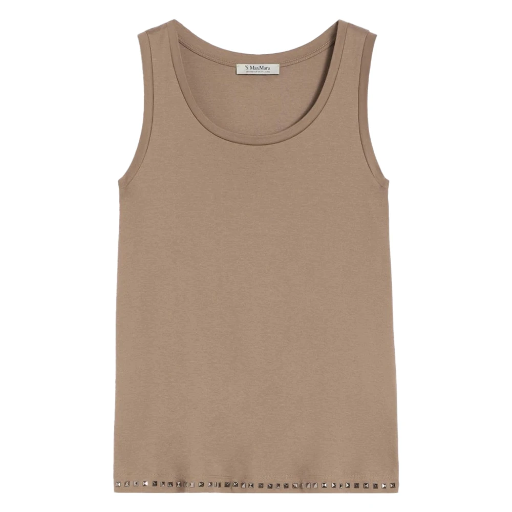 Max Mara Brown Body Top - Female - Sleeveless Tops - L - Tops