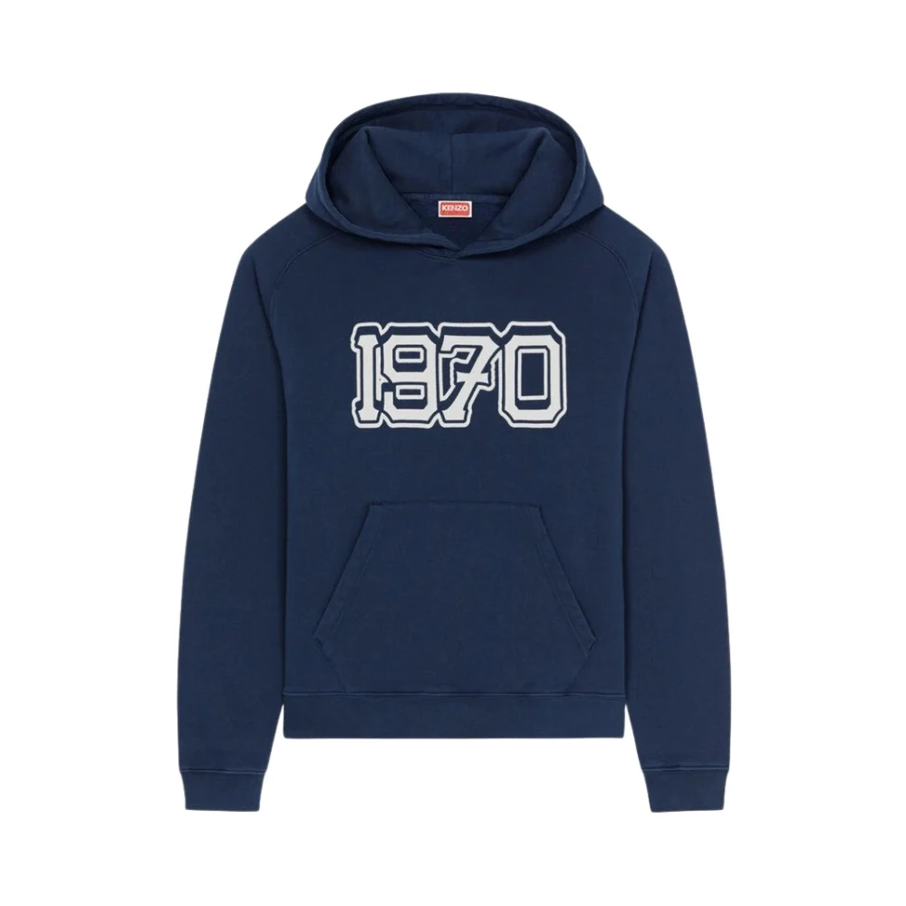 Kenzo Marinblå Hoodie i Bomull Blue, Herr