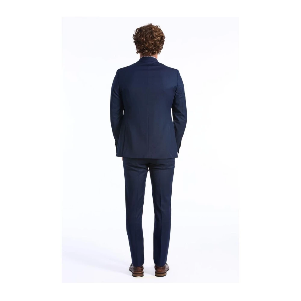 Baldinini Slim Fit Wollen Pak Klassieke Stijl Blue Heren