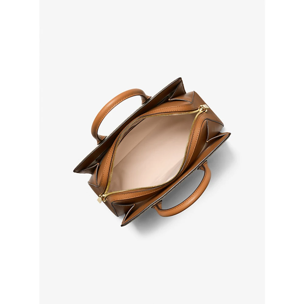 Michael Kors Gestructureerde schoudertas met kenmerkend logo Beige Dames