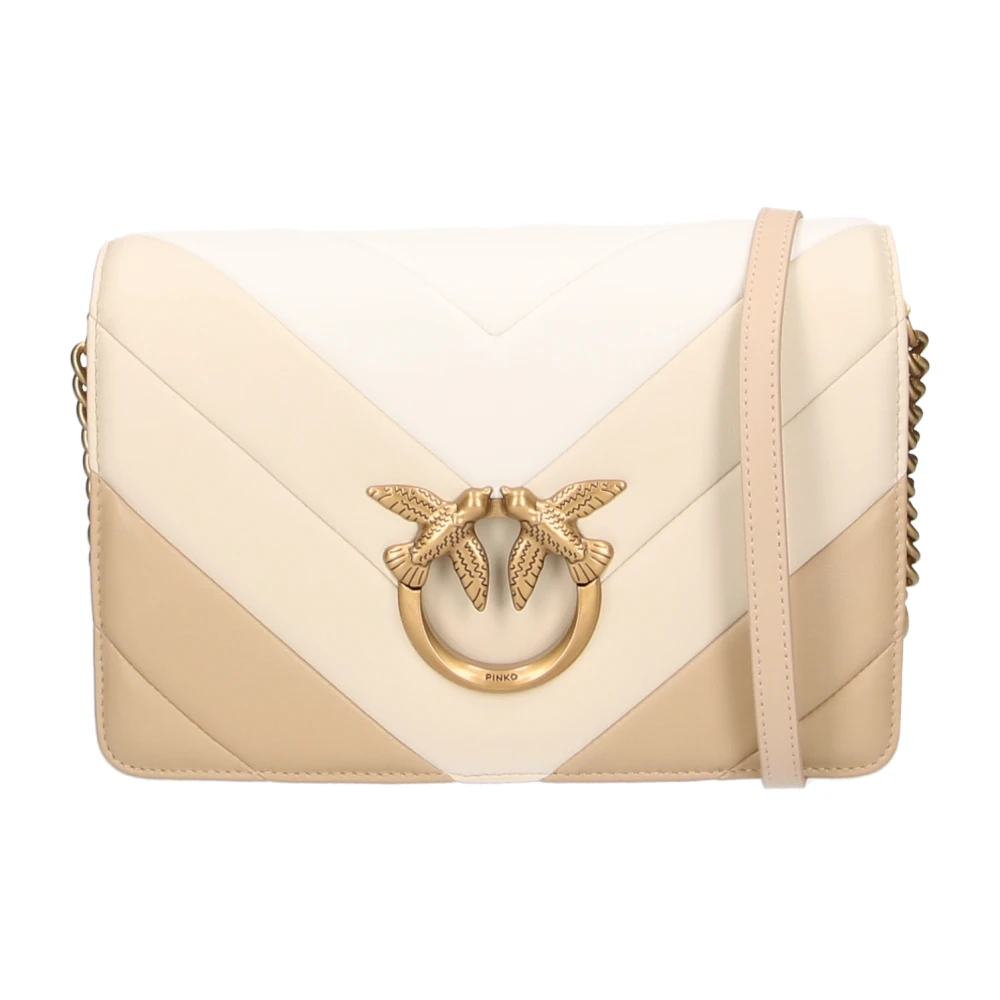 pinko Multicolor Love Bag Click Schoudertas Beige Dames