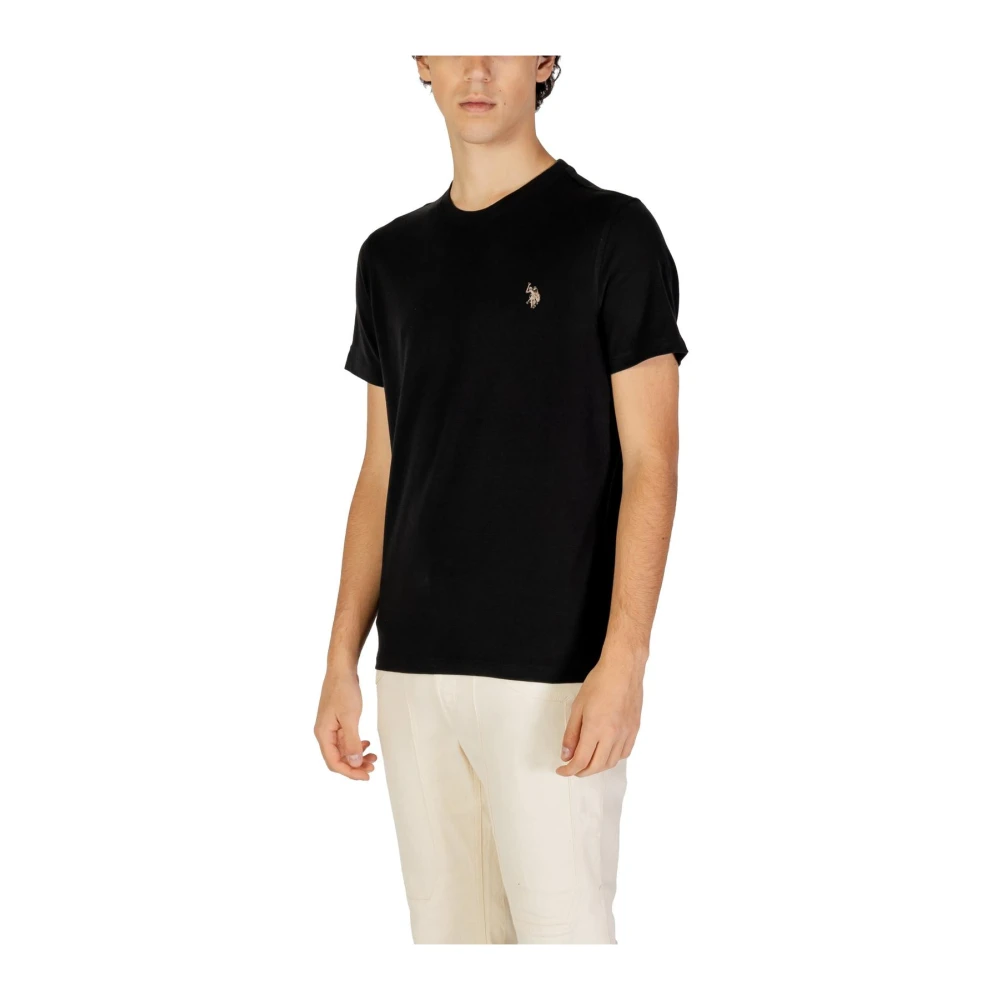 U.s. Polo Assn. Zwarte Katoenen Crew Neck Tee Black Heren