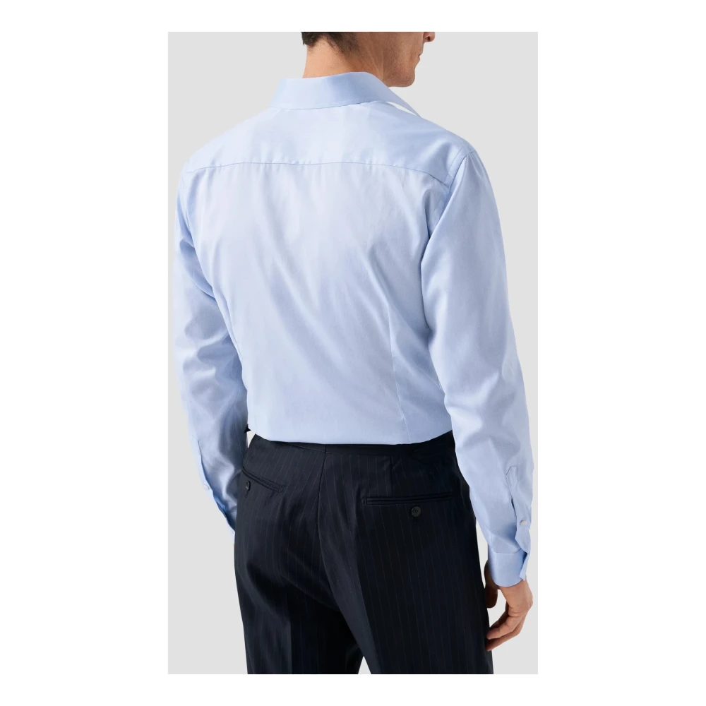 Eton Blauw Signature Twill Business Overhemd Blue Heren