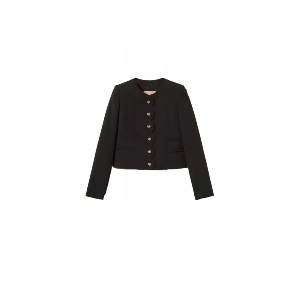 Twinset Donna Nero Giacche, S, New,