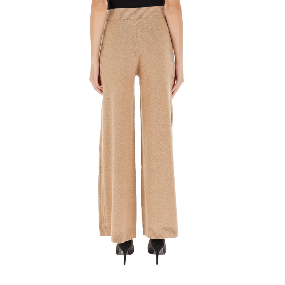 Pennyblack Wijde Pijp Gebreide Broek Brown Dames