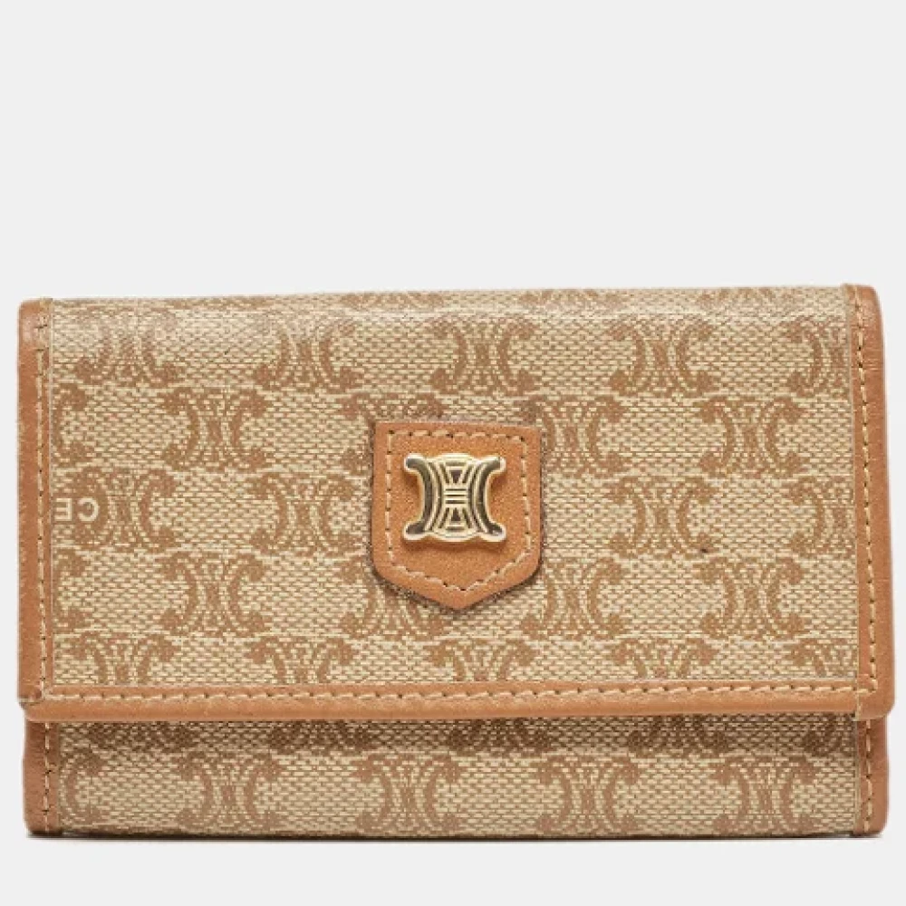 Celine Vintage Pre-owned Coated canvas celine-bags Beige Dames