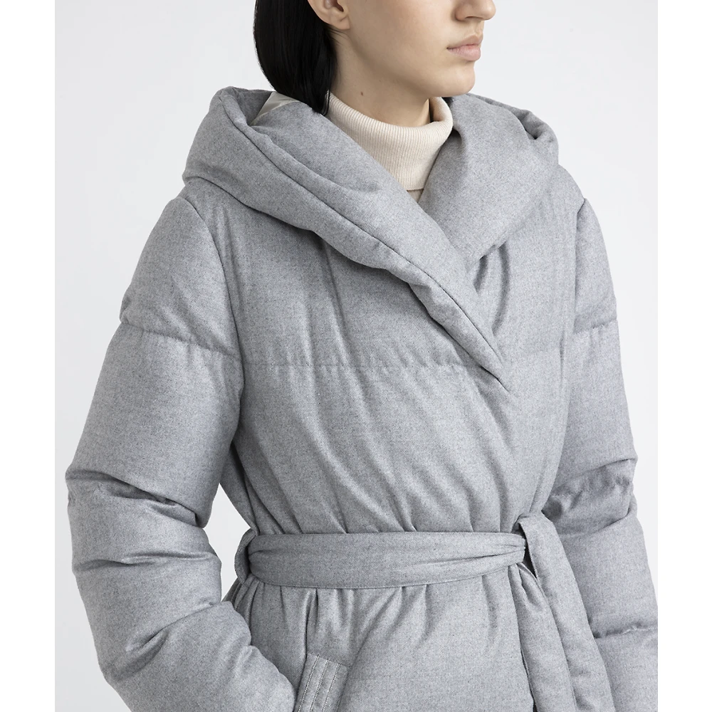 PESERICO Polyviscose flanellen pufferjas Gray Dames