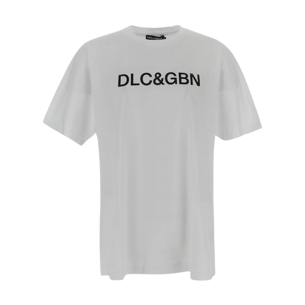 Dolce & Gabbana T-shirt met logo White Heren