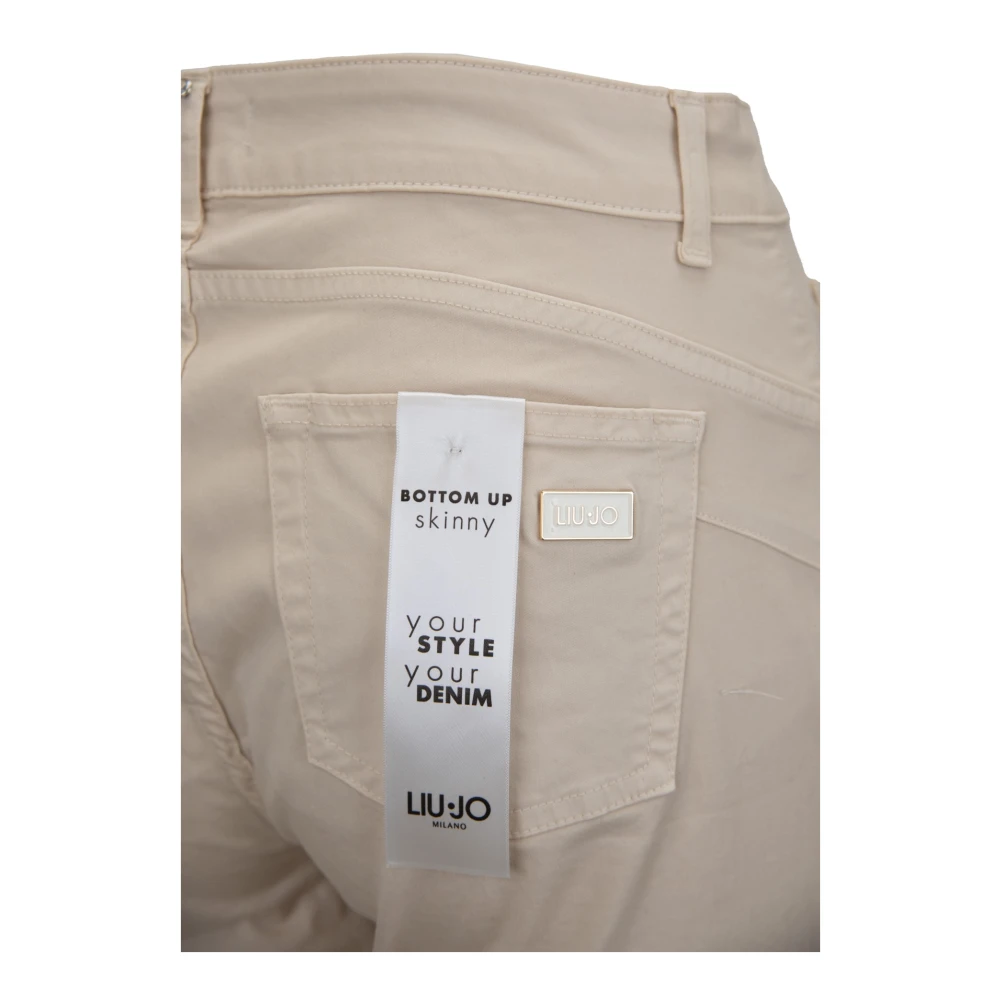 Liu Jo Ritssluiting Knoop Dames Jeans Beige Dames