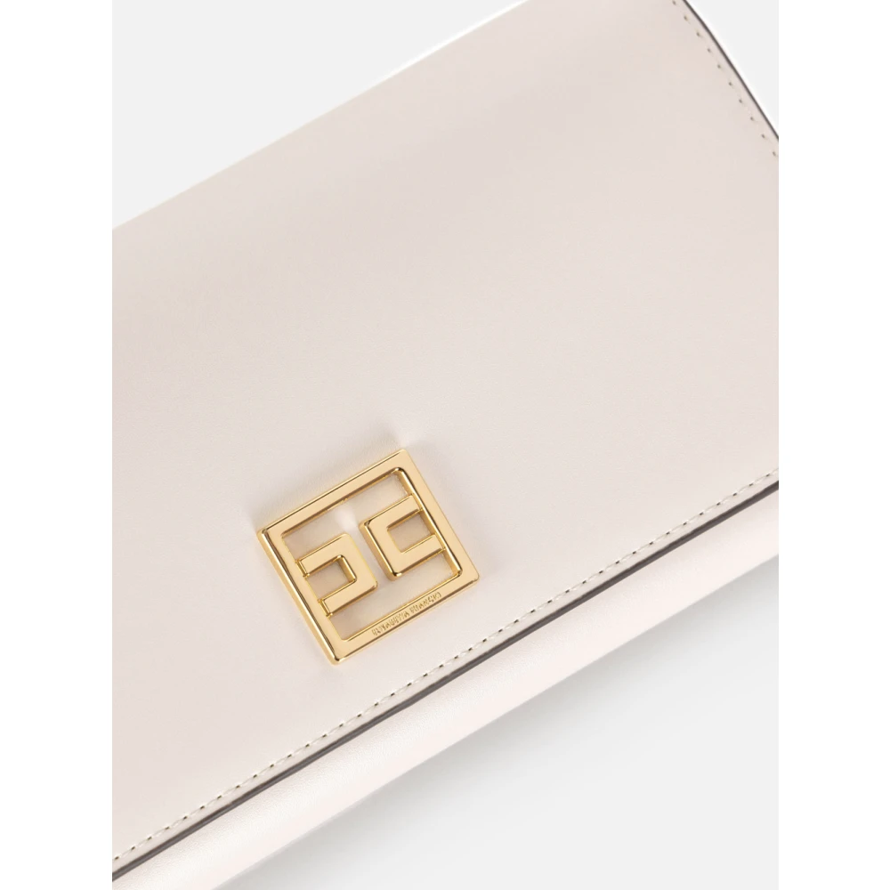 Elisabetta Franchi Ivoor Synthetisch Leren Portemonnee Beige Dames