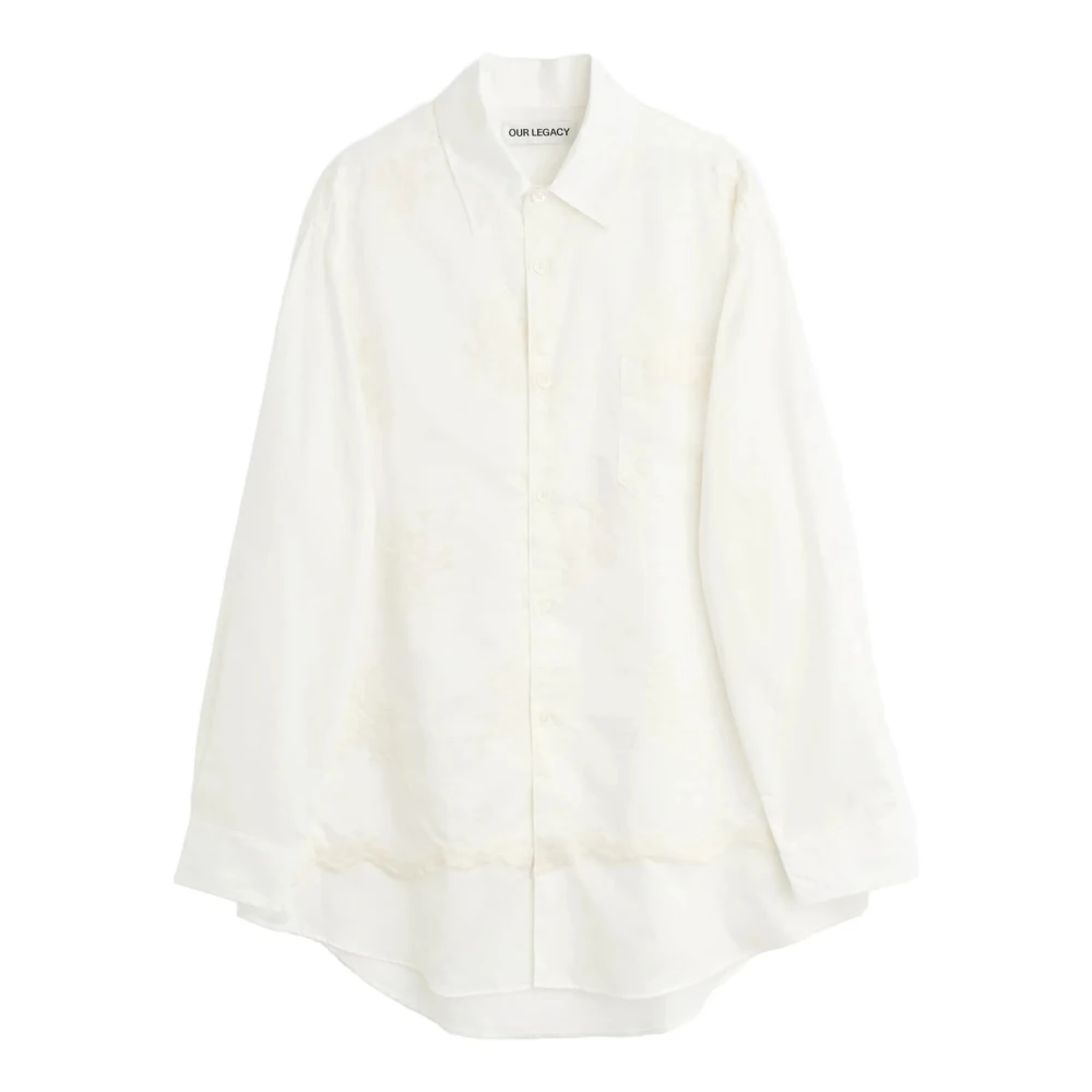 Our Legacy Embroidered Cotton Poplin Shirt - Male - Casual Shirts - White - M - Shirts - Image 3