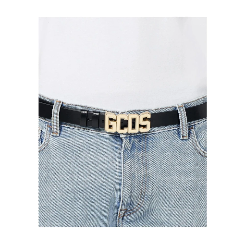 Gcds Leren Riemen Black Heren