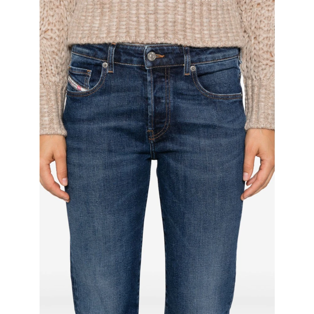 Diesel Indigo Blauw Stretch Denim Jeans Blue Dames