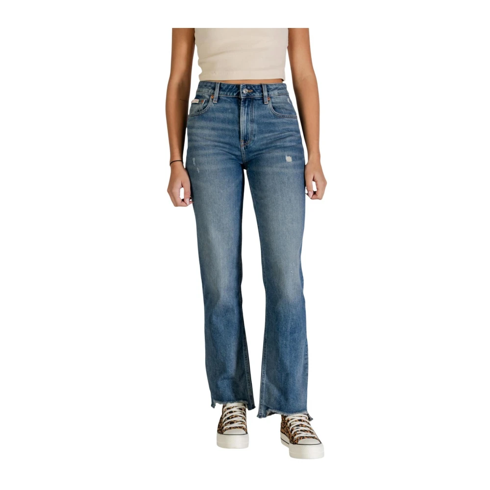 Calvin Klein Jeans Women's Blue Bootcut Jeans, W28, Worn-Out Effect Jeans