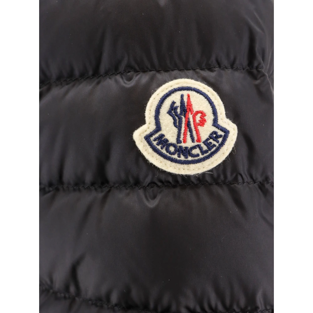 Moncler Nylon donsjack met ritssluiting Black Dames