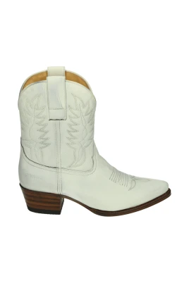 Western Boot Ljusgrå Läder