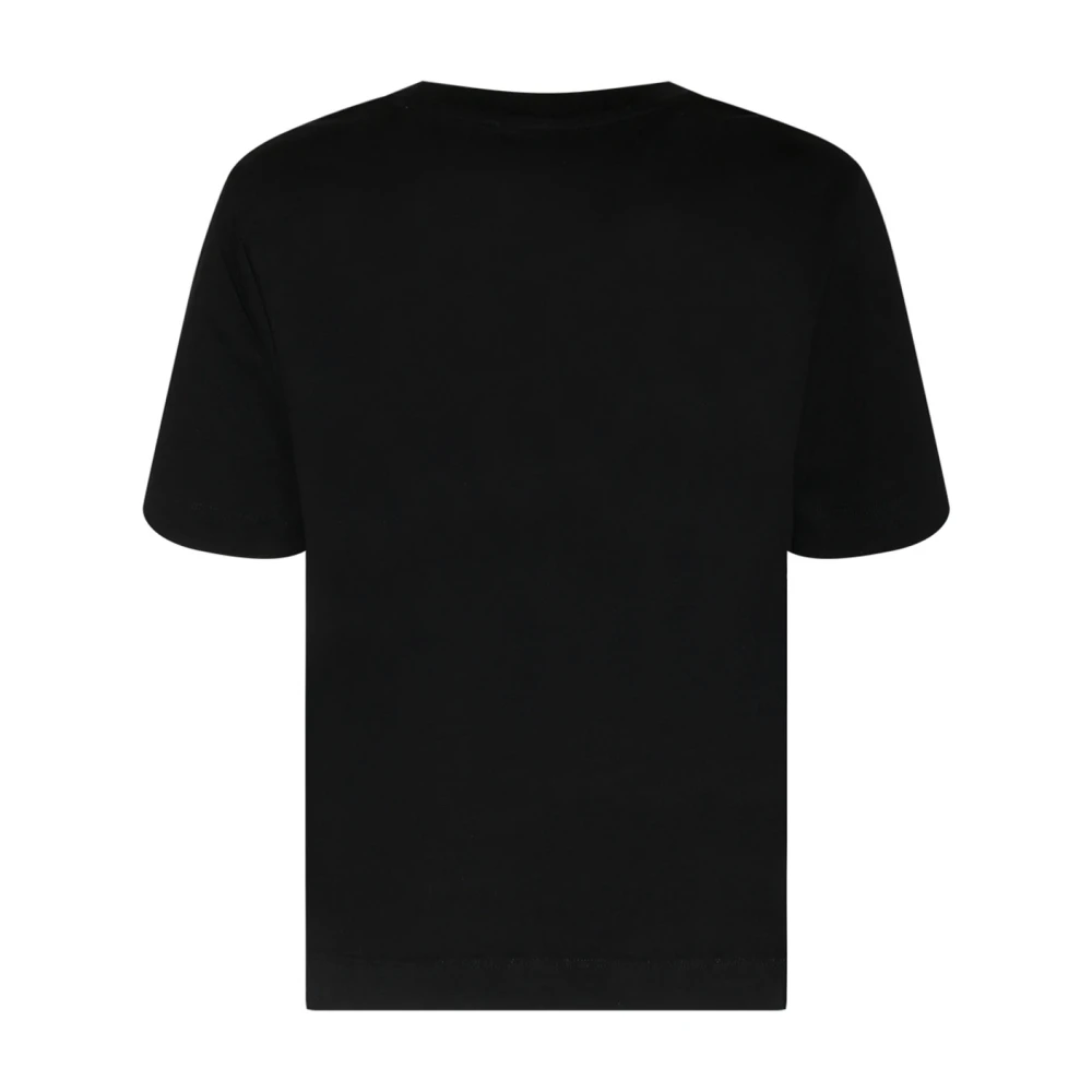 Selected Femme Zwart Katoenen T-Shirt Biologisch Boxy Fit Black Dames