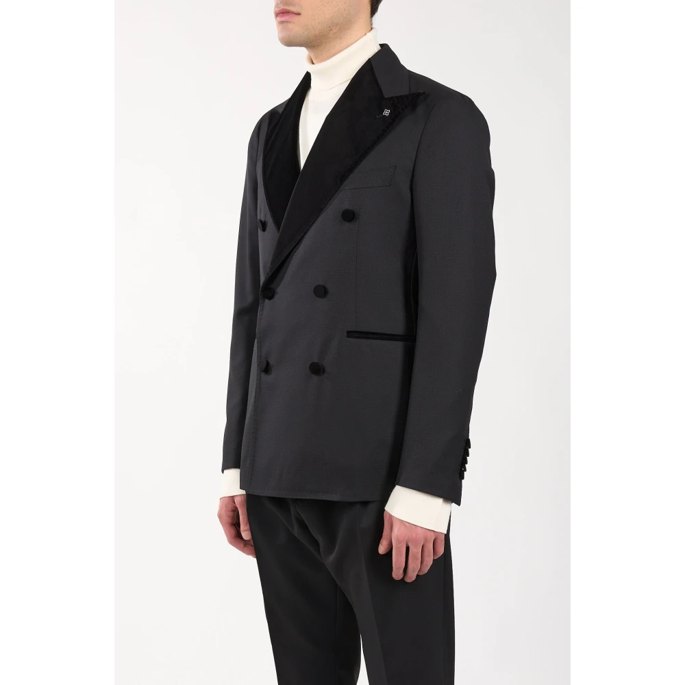 Tagliatore Wollen smokingjasje Black Heren