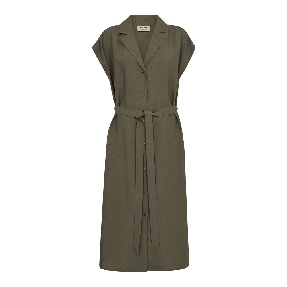 MOS MOSH Elegante Overhemdjurk Sea Turtle Green Dames