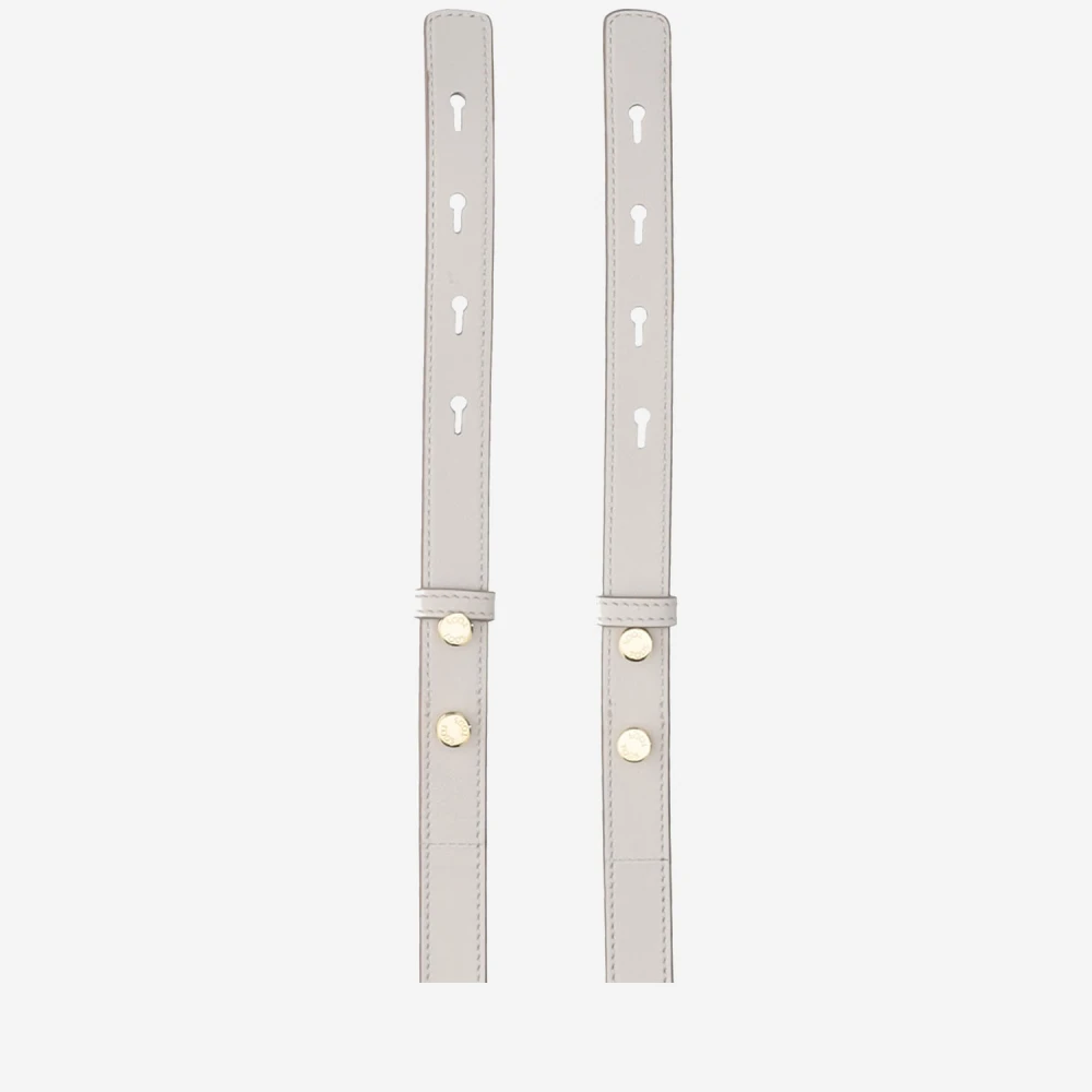 TOD'S Ivoor Leren Tas met Handvatten en Schouderband Beige Dames