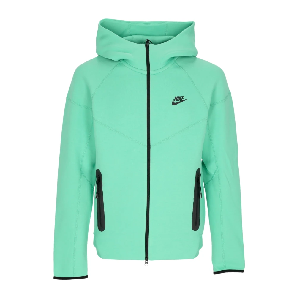 Nike Tröja med huva och dragkedja i Tech Fleece Green, Herr