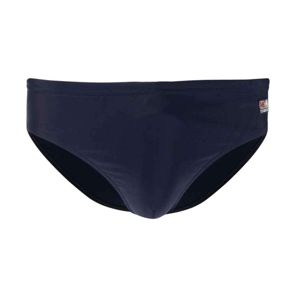 MC2 Saint Barth Donkerblauwe Logo Patch Zwemkleding Blue Heren