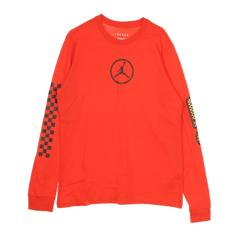 Jordan Red Sport Dna Hybrid L/S Crew - Male - Long Sleeve Training Tops - L - Sport