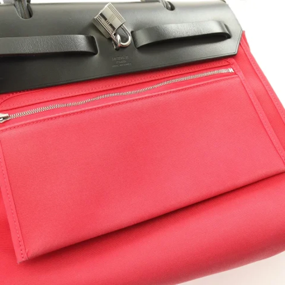 Hermès Vintage Pre-owned Cotton handbags Red Dames