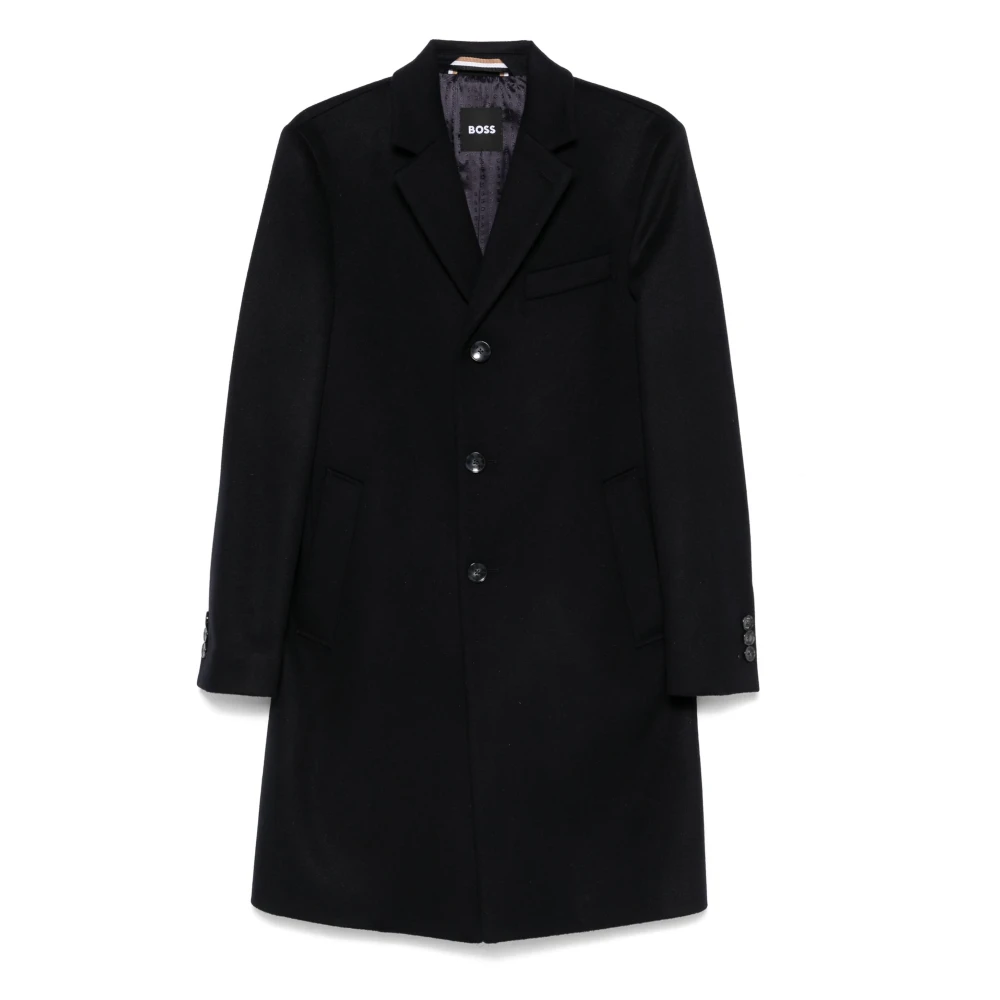Hugo Boss Donkerblauwe Stijlvolle Jas Blue Heren