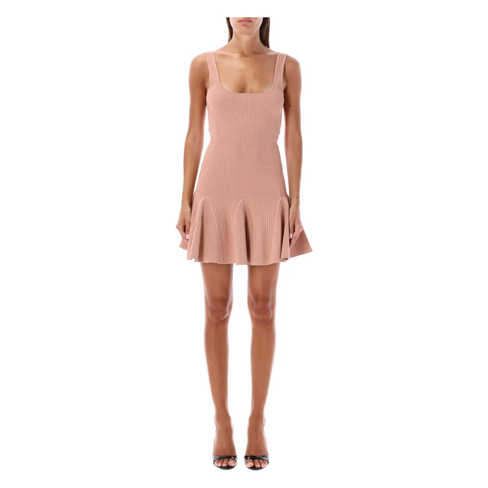 Retrofête Metallic Rose Gebreide Jurk Aw24 Pink Dames